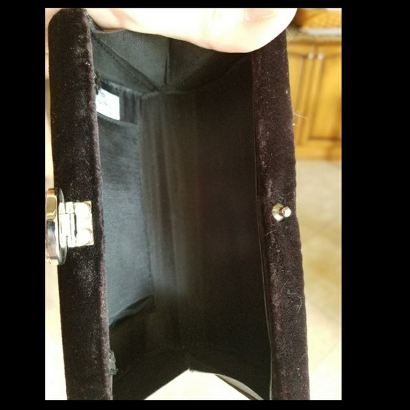Black Velvet Evening Bag by La Regale - Picture 4 of 4